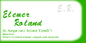 elemer roland business card